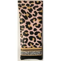 Animal Print Pink & Gold Leopard Eyeglass Case   